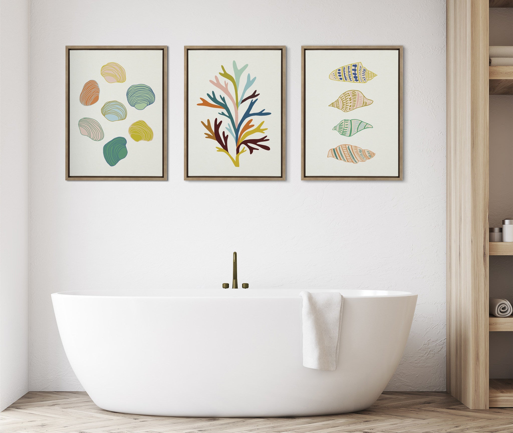 Sylvie Sea Plant Framed Canvas by Alicia Schultz