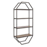 Adela Octagon Wood and Metal Shelf