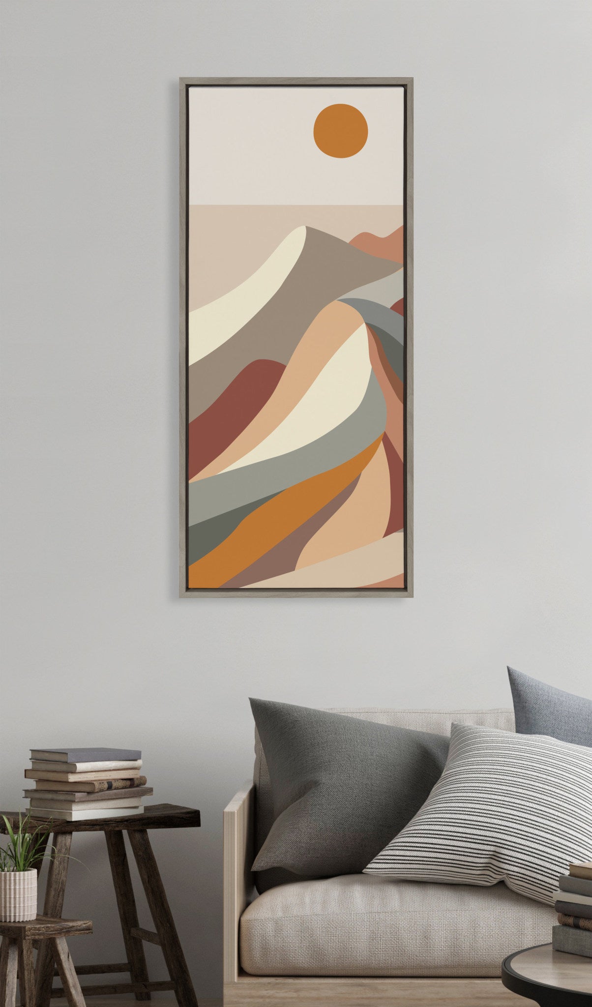 Sylvie MCM Mountains 1a Framed Canvas by Rachel Lee of My Dream Wall