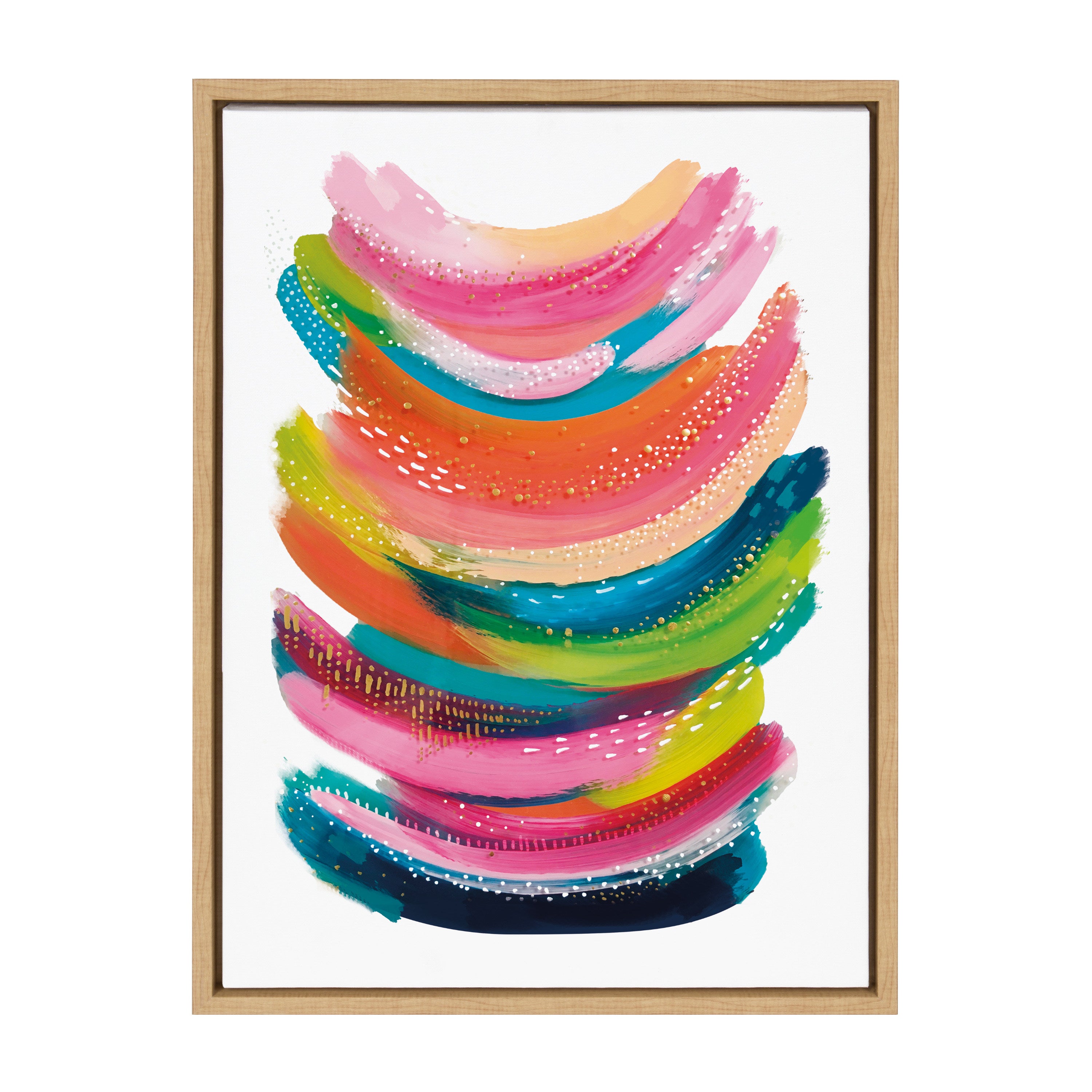 Sylvie Bright Abstract Framed Canvas by Jessi Raulet of Ettavee