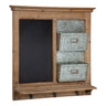 Idamae Wood Framed Chalkboard Wall Organizer