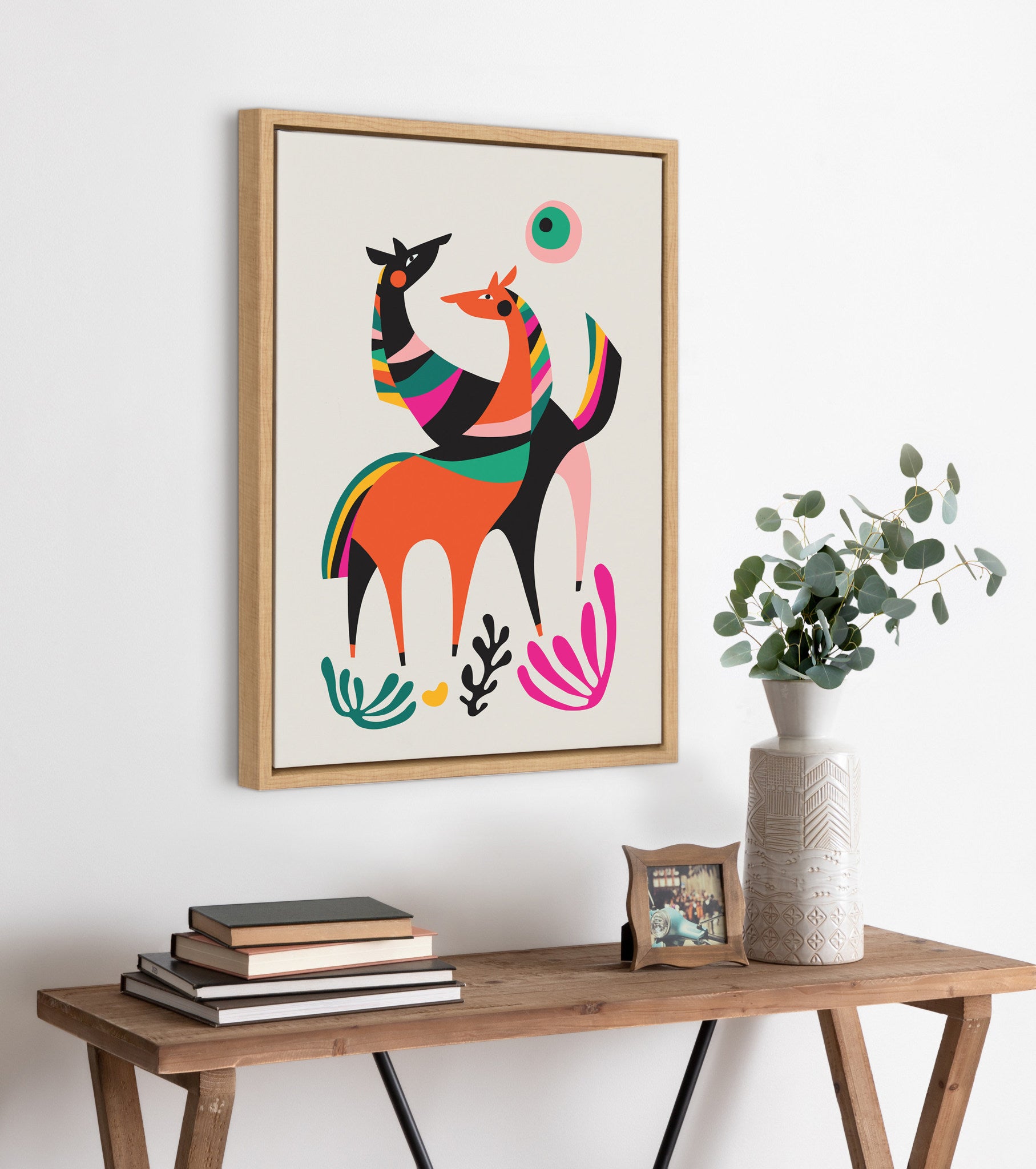 Sylvie Dancing Horses Framed Canvas by Rachel Lee of My Dream Wall