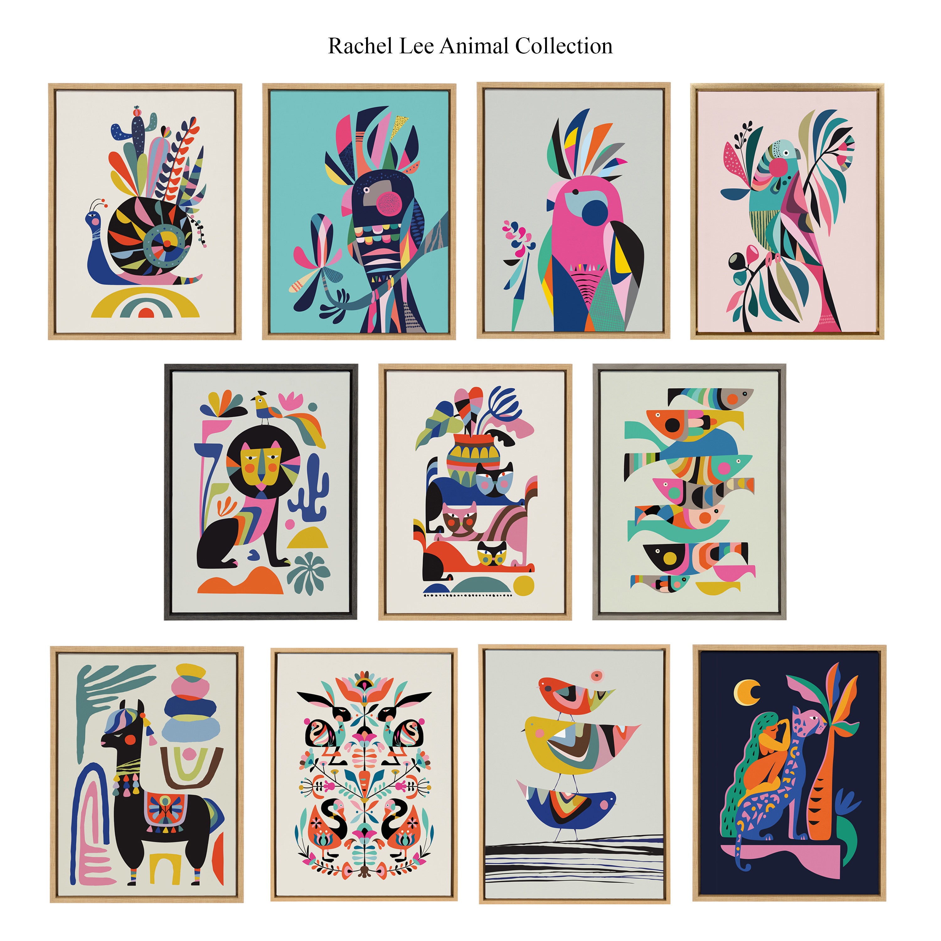 Sylvie Galah Framed Canvas by Rachel Lee of My Dream Wall