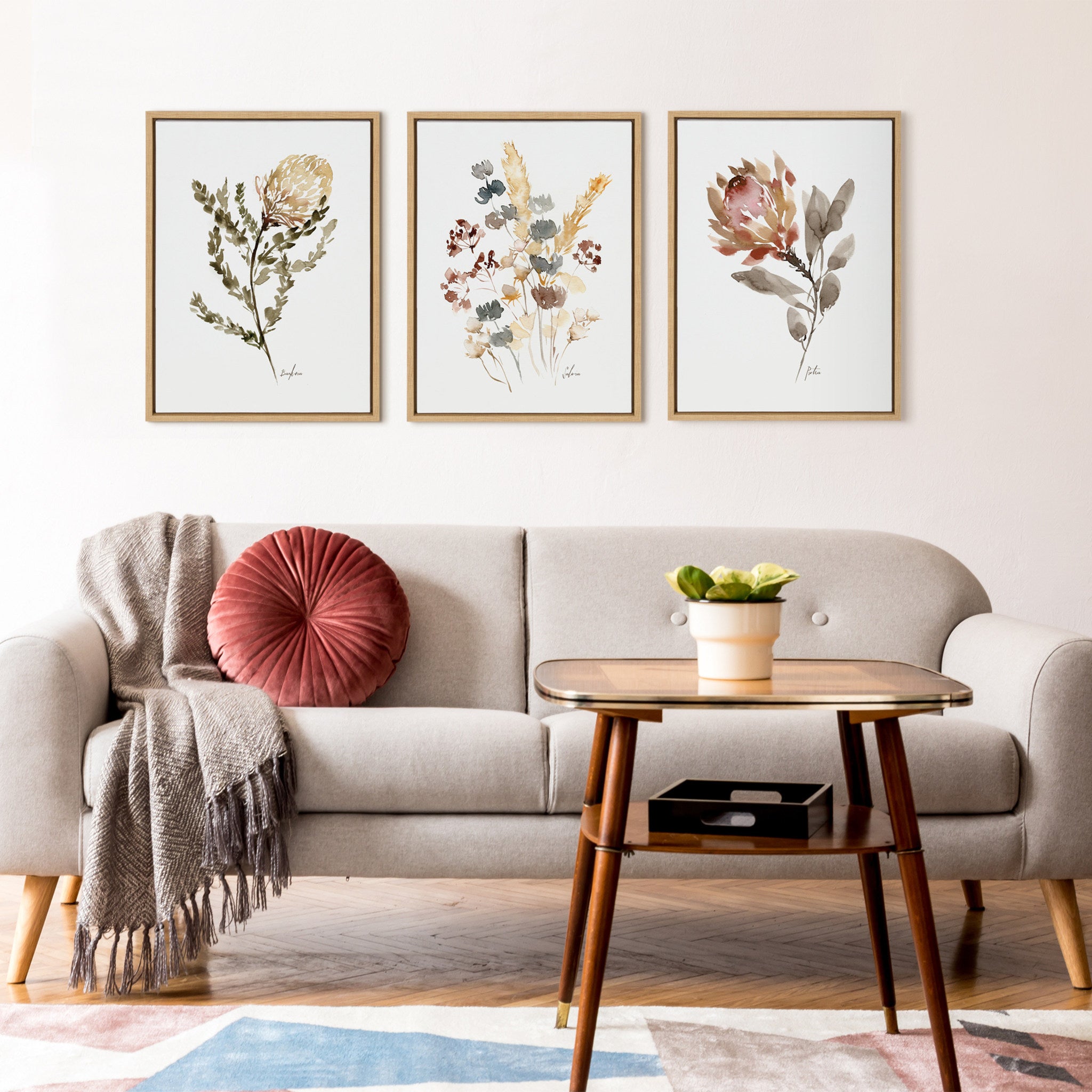 Sylvie Wild Salvia Framed Canvas by Sara Berrenson