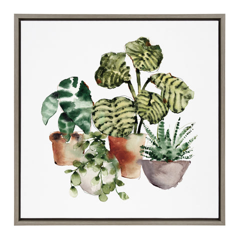 Sylvie Houseplants Framed Canvas by Sara Berrenson