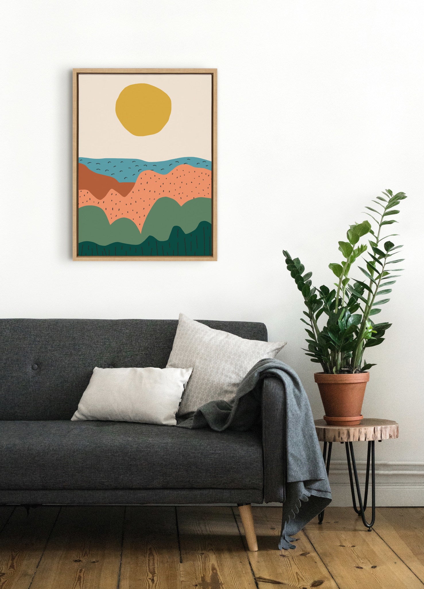 Sylvie Dancing Hills Framed Canvas by Kelly Knaga