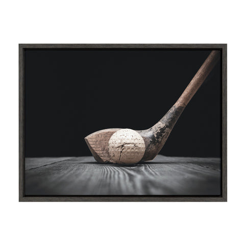 Sylvie Golf Club And Ball Framed Canvas by Shawn St. Peter