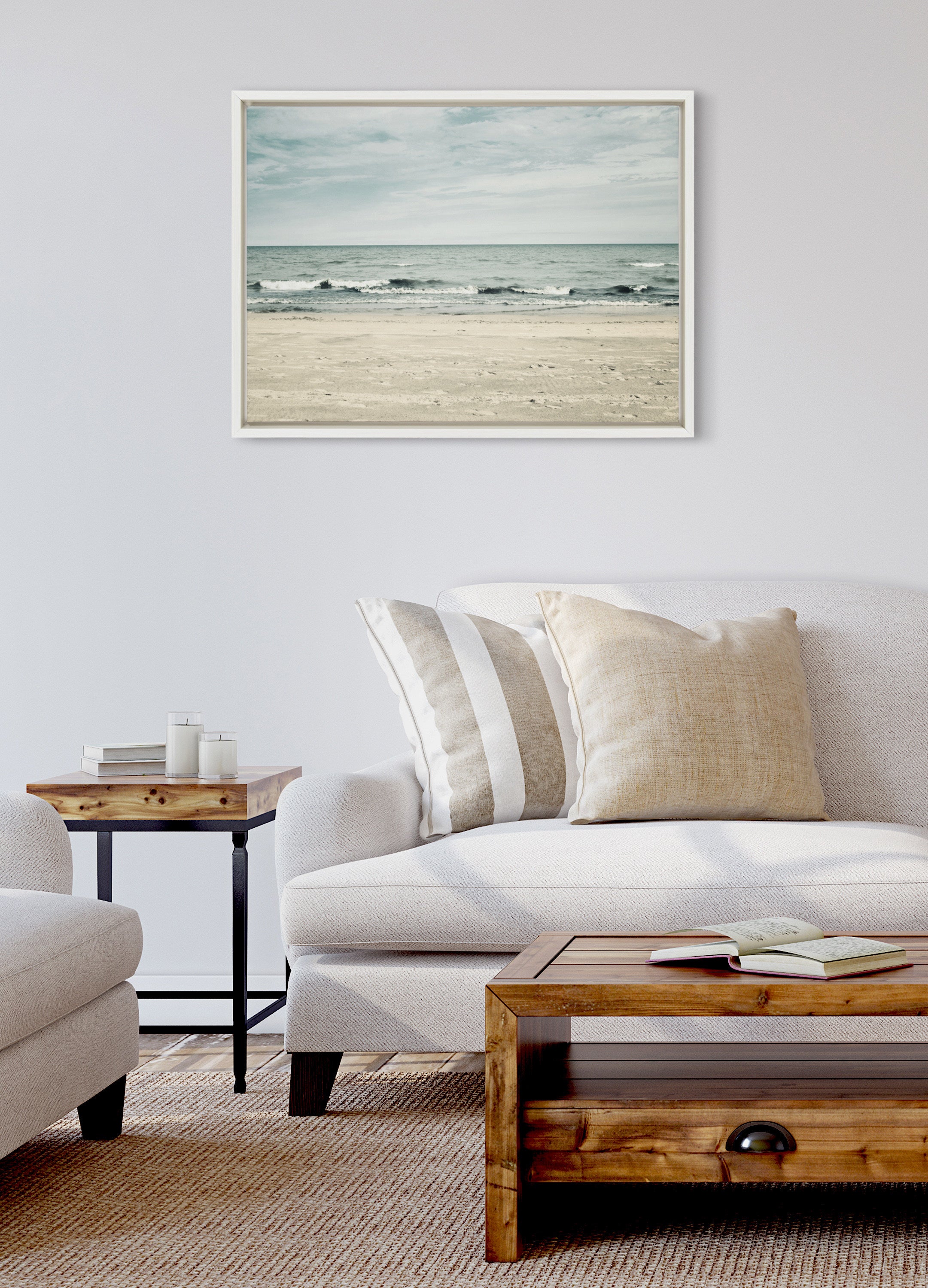 Sylvie Beach 2 Framed Canvas by Emiko and Mark Franzen of F2Images