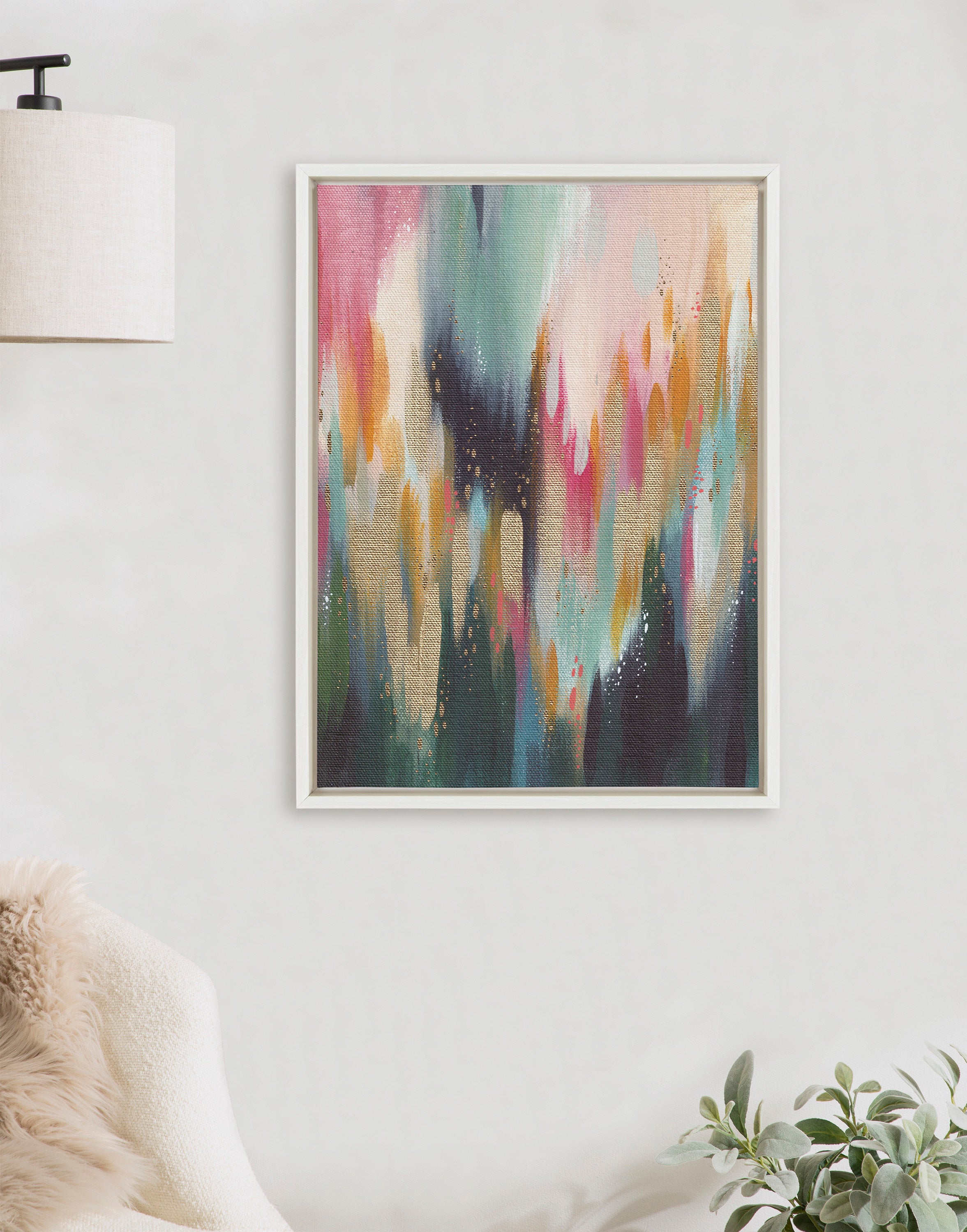 Sylvie Brushstroke 135 Framed Canvas by Jessi Raulet of Ettavee