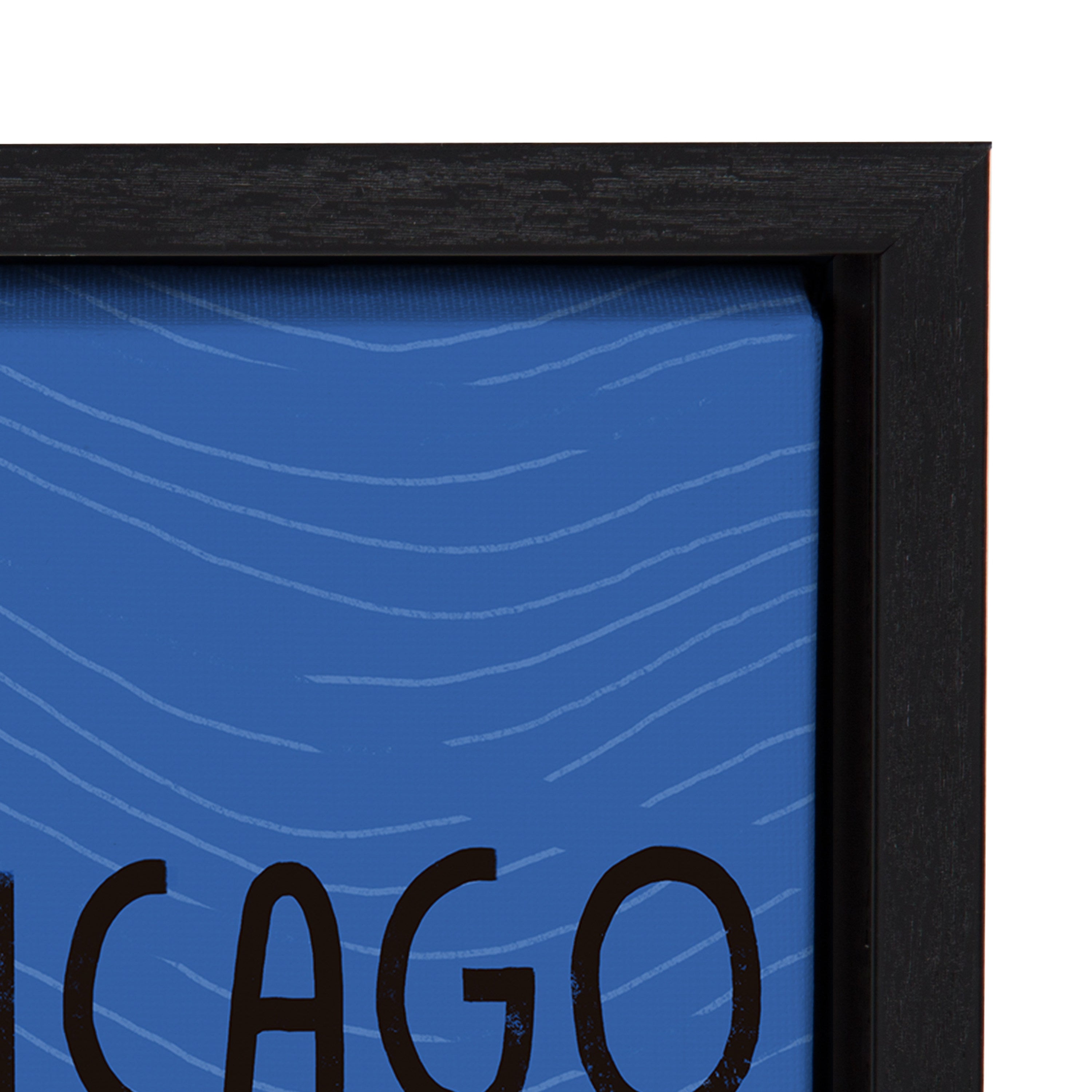 Sylvie Chicago Illustration Framed Canvas by Stacie Bloomfield