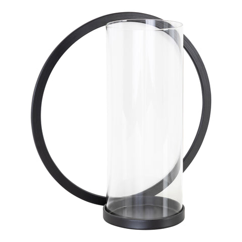 Khauli Round Metal Wall Sconce, Black 12" Diameter