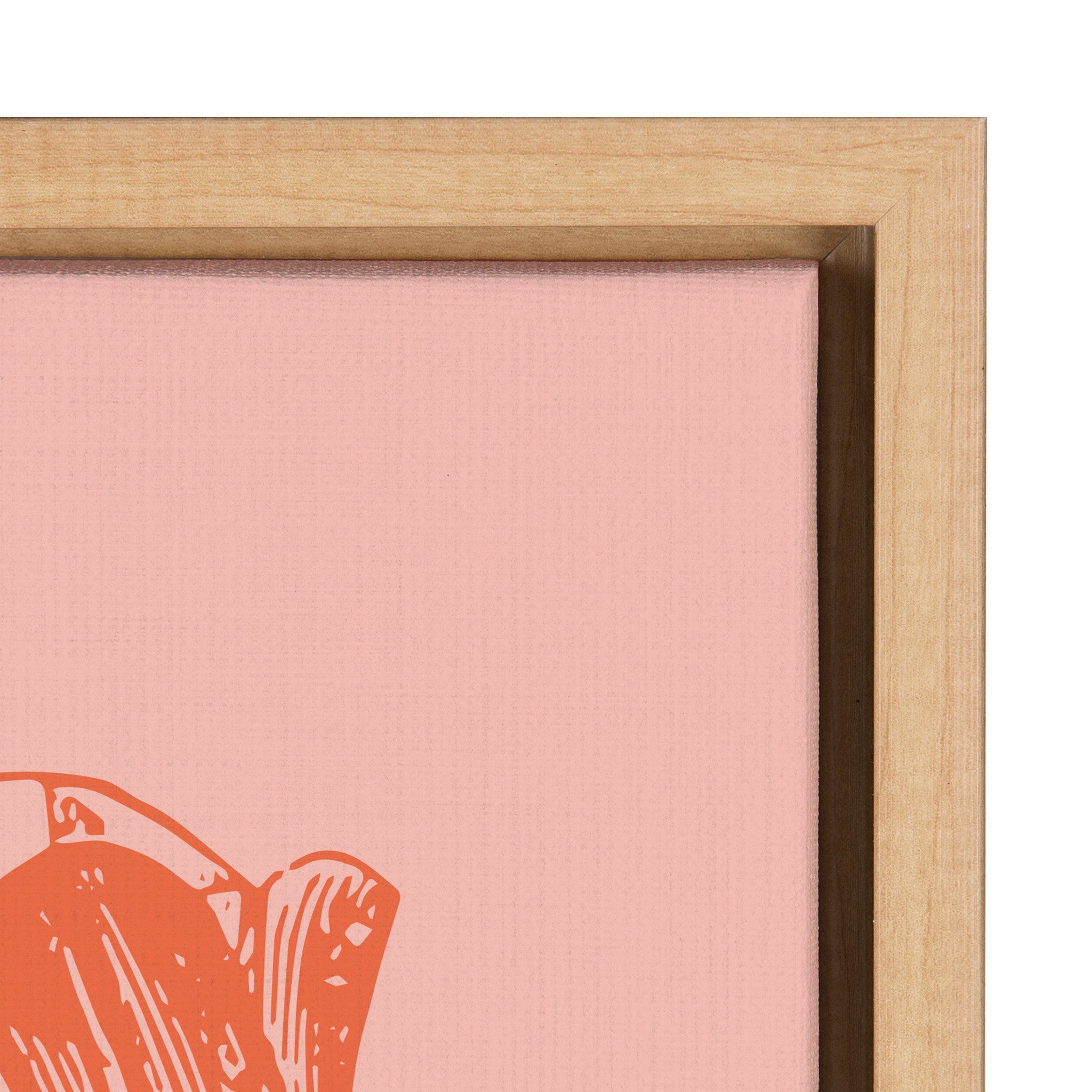 Sylvie Tulip in Pink and Orange Framed Canvas by Apricot and Birch