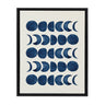 Sylvie Moon Phases Framed Canvas by Teju Reval of SnazzyHues