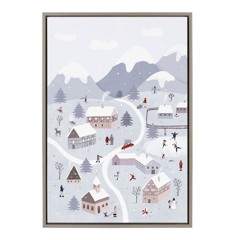 Sylvie Winter Wonderland Framed Canvas by Maja Tomljanovic