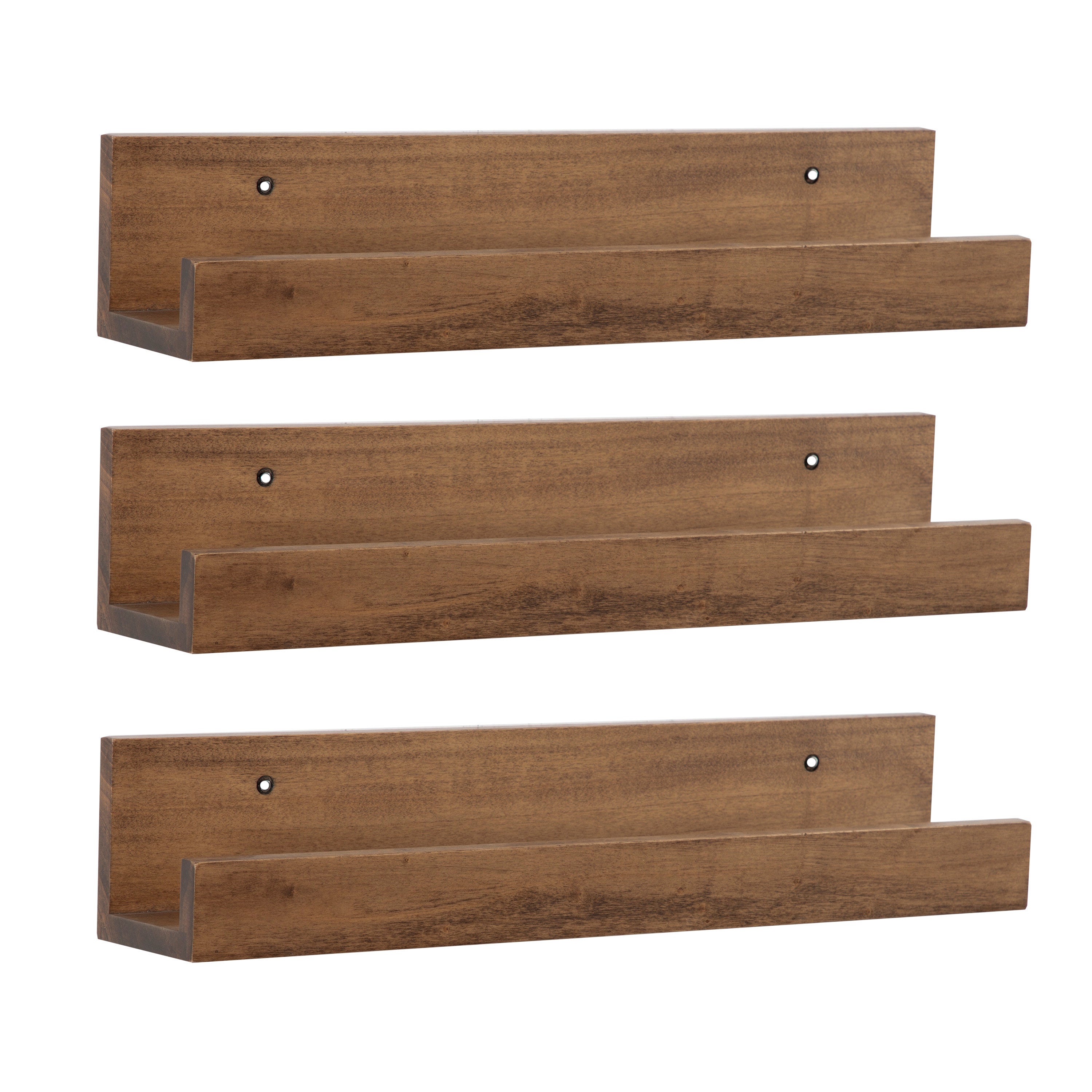 Levie Wooden Picture Ledge Wall Shelf Set