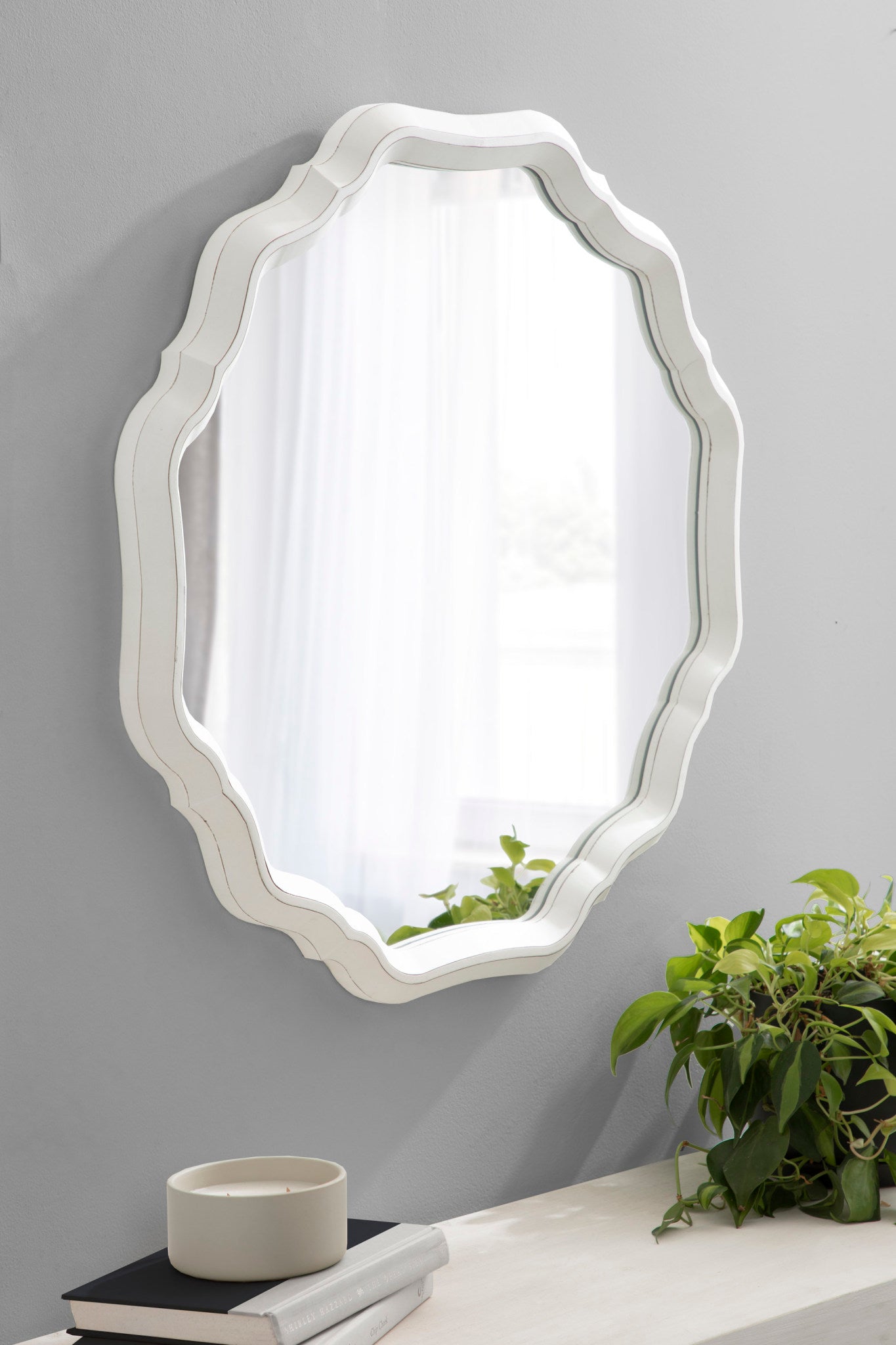 Ripling Decorative Scallop Wall Mirror