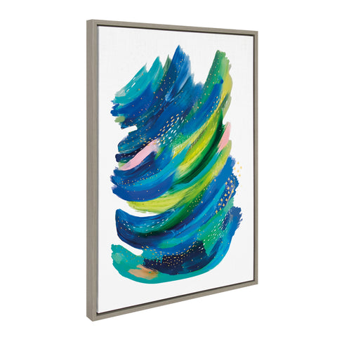 Sylvie Bright Abstract 2 Framed Canvas by Jessi Raulet of Ettavee