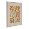 Sylvie Colorful Abstract Retro Floral Orange Framed Canvas by The Creative Bunch Studio