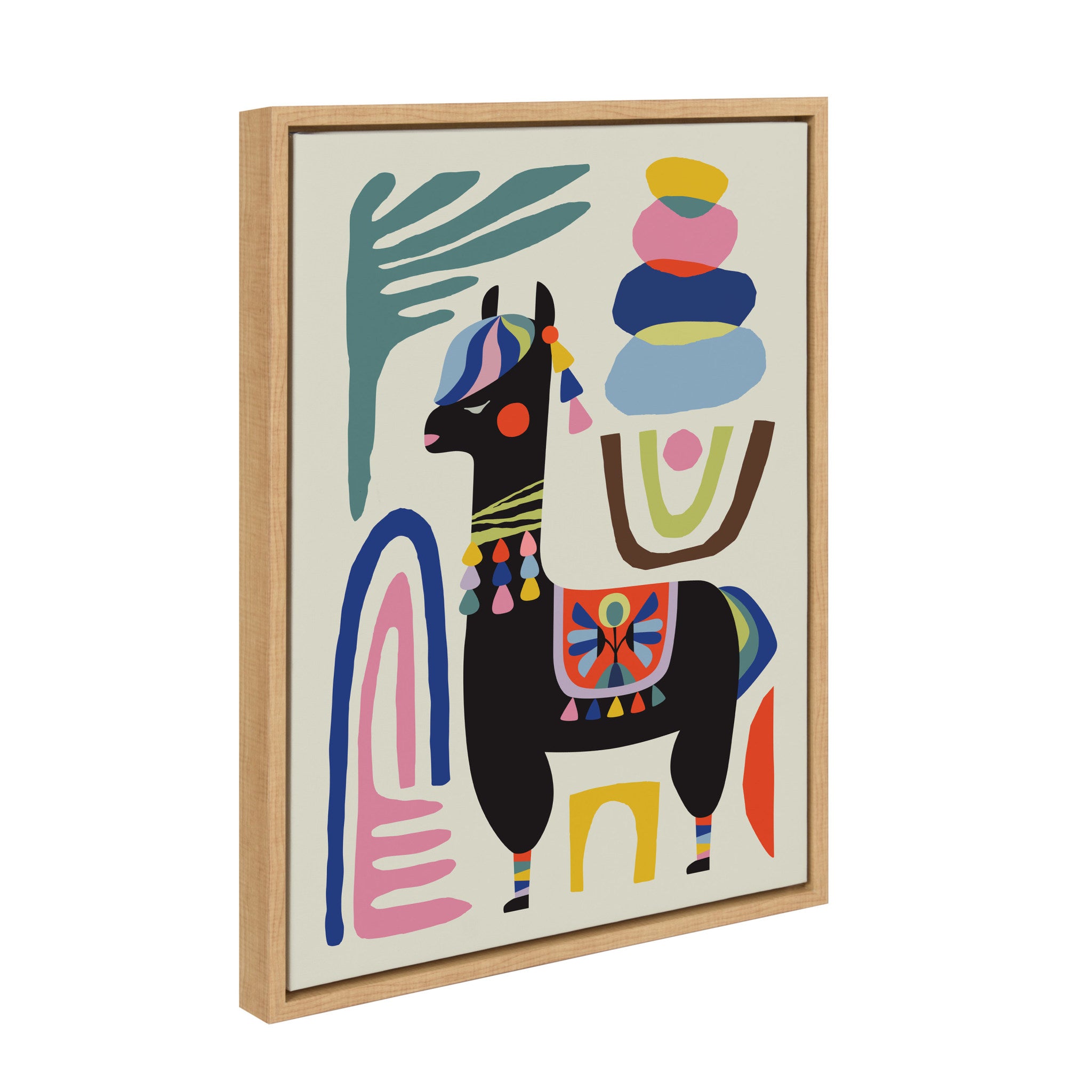 Sylvie Llama Mesatawe Framed Canvas by Rachel Lee of My Dream Wall