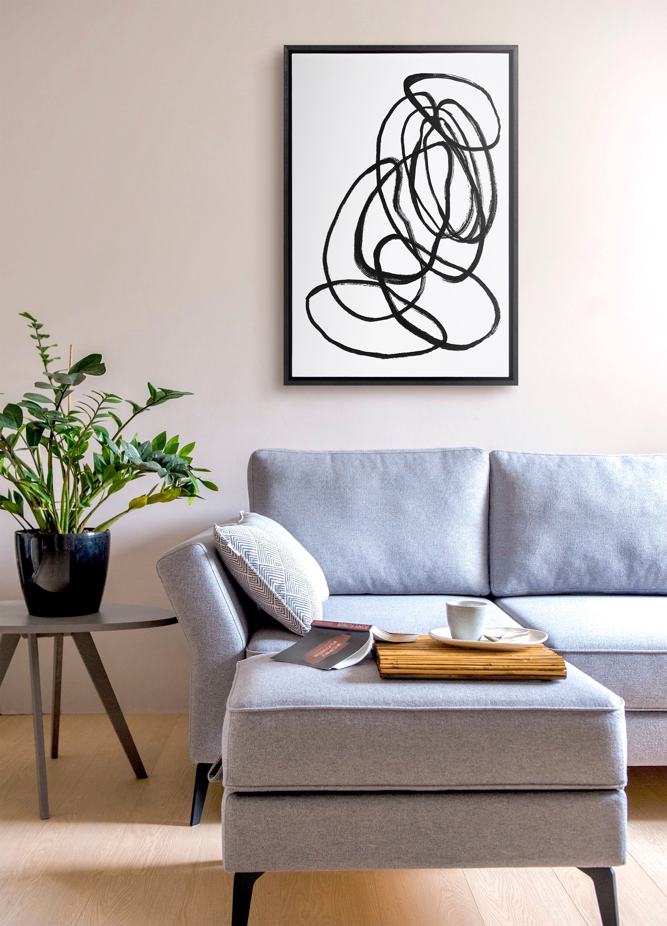 Sylvie Ring of Light 2 Framed Canvas by Nikki Chu