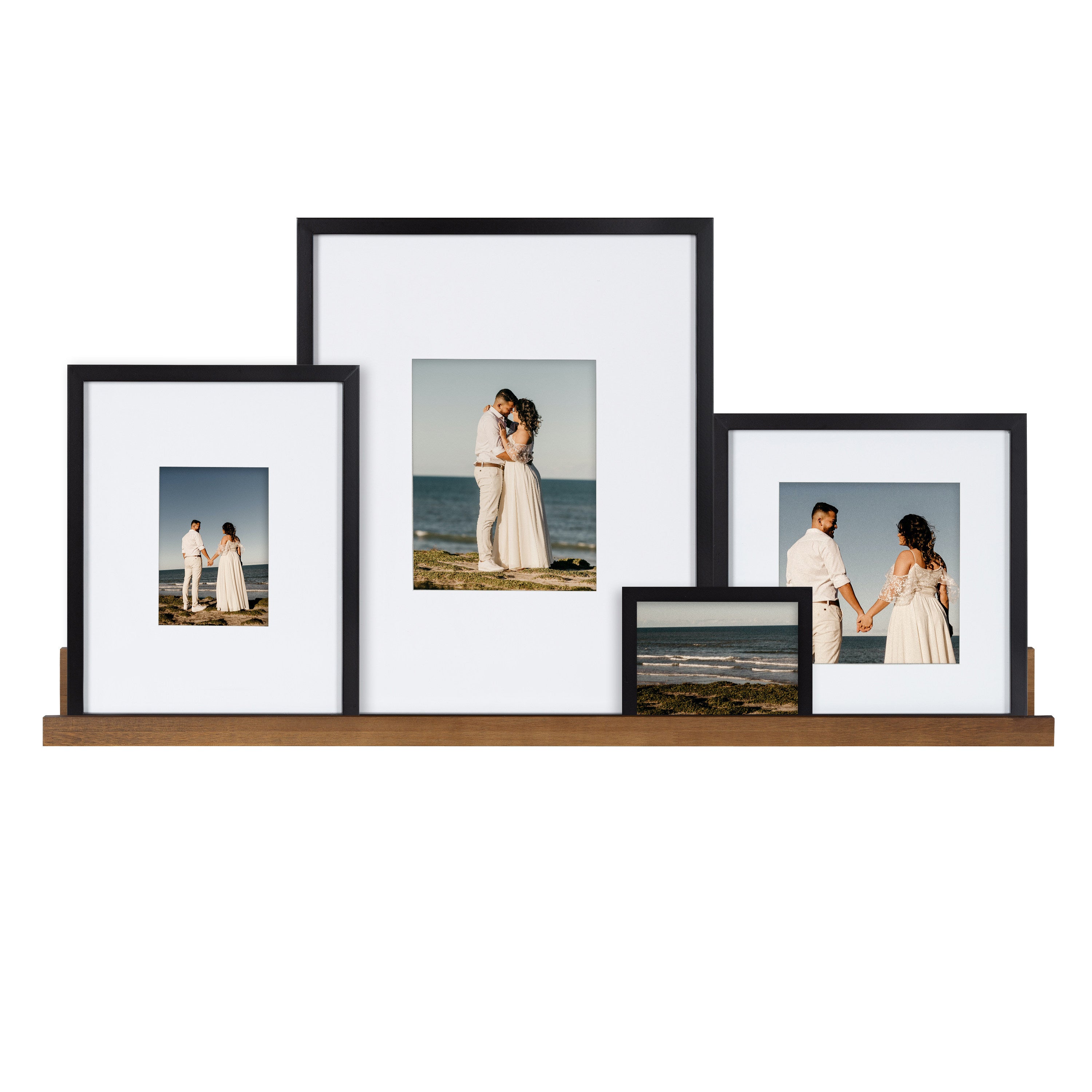 Gallery Wall Shelf with Frames Set