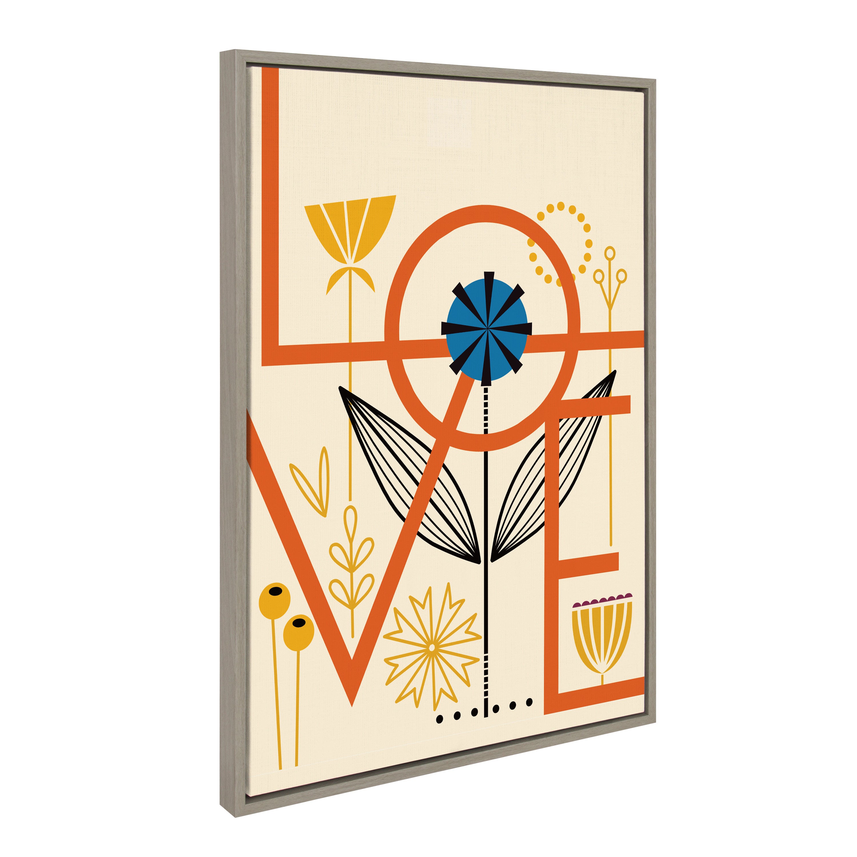 Sylvie Love Framed Canvas by Amber Leaders Designs
