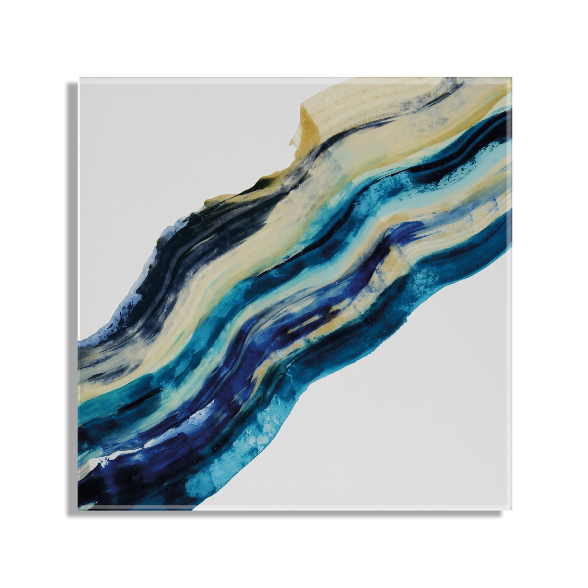 Wavy Lines Floating Acrylic Art by Amy Lighthall