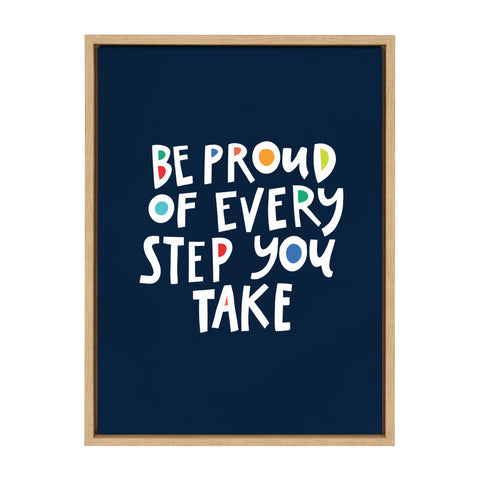 Sylvie Be Proud Framed Canvas by Jenn Van Wyk of Jenn Pens it All