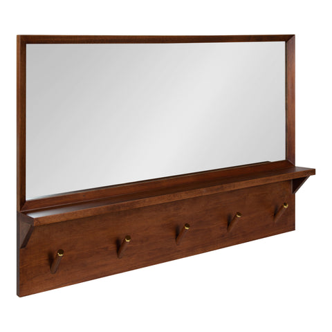 Hinter Framed Wall Mirror with Pegs