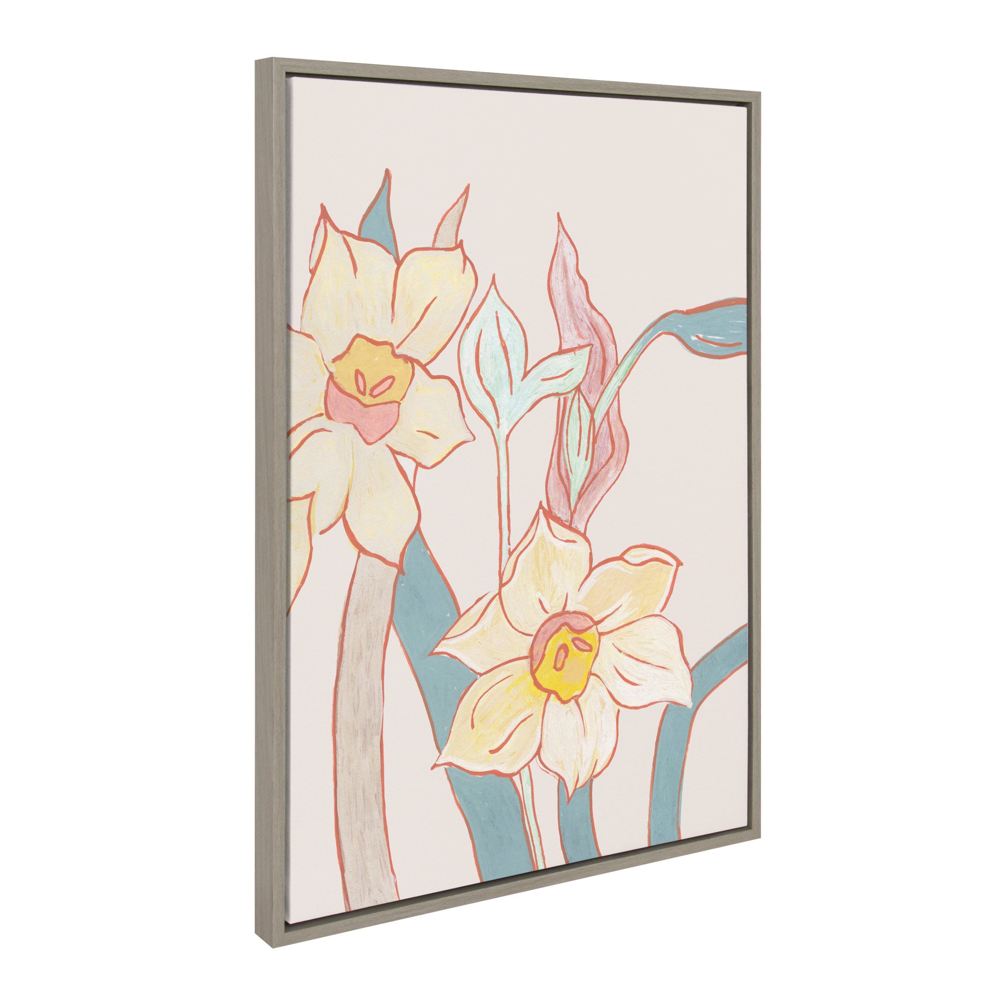 Sylvie Pine Ridge Daffodils Framed Canvas by Kate Aurelia Holloway