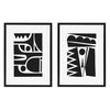 Sylvie Geometric Framed Canvas Set by Statement Goods