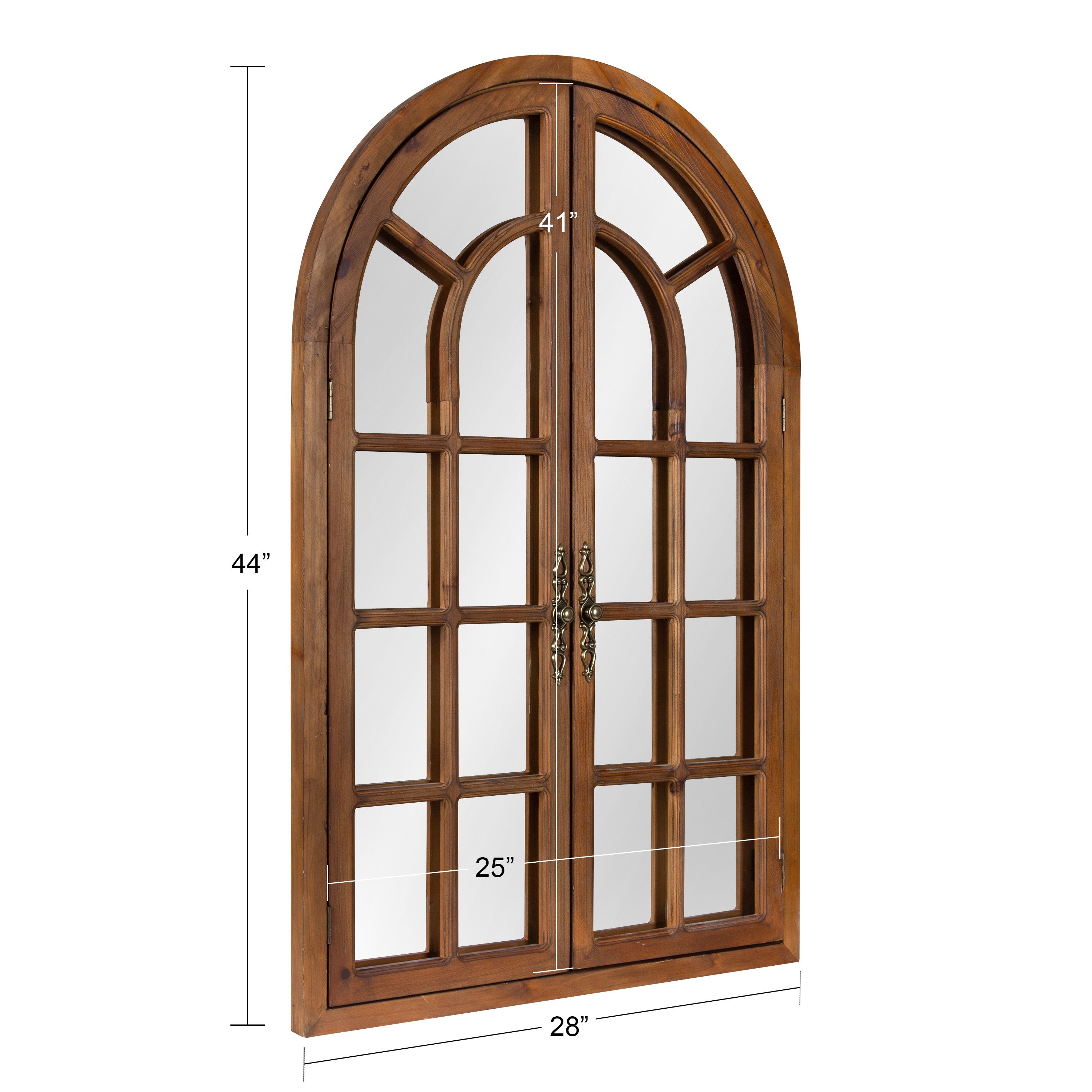 Boldmere Wood Windowpane Arch Mirror