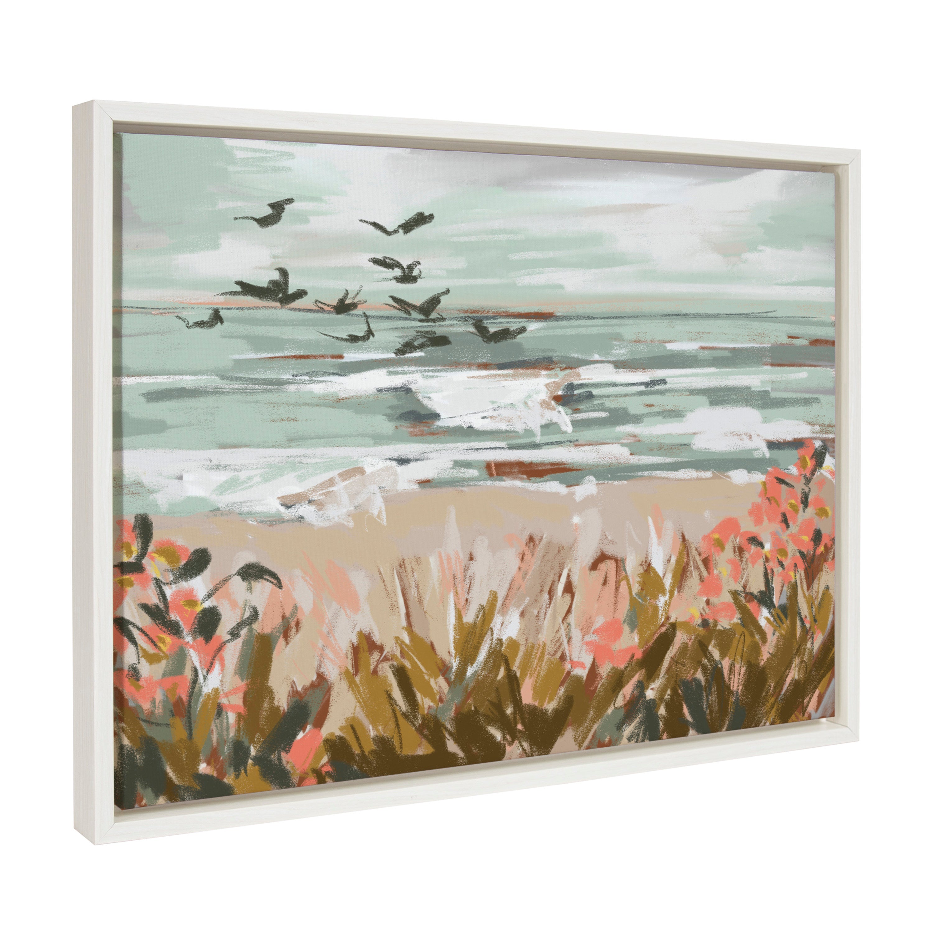 Sylvie Landscape 09 Beach Framed Canvas by Annie Quigley