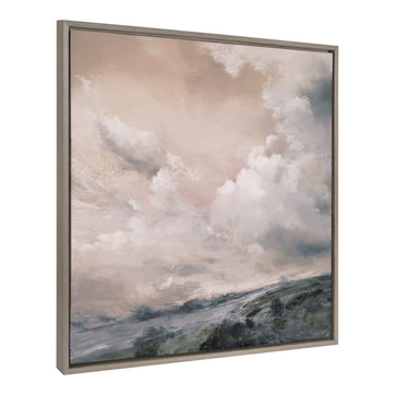 Sylvie When the North Wind Blows- Sepia Framed Canvas by Nel Whatmore