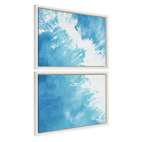 Sylvie Into the Blue 1 and 2 Framed Canvas by Julie Maida