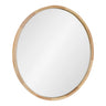 McLean Round Wood Framed Wall Mirror