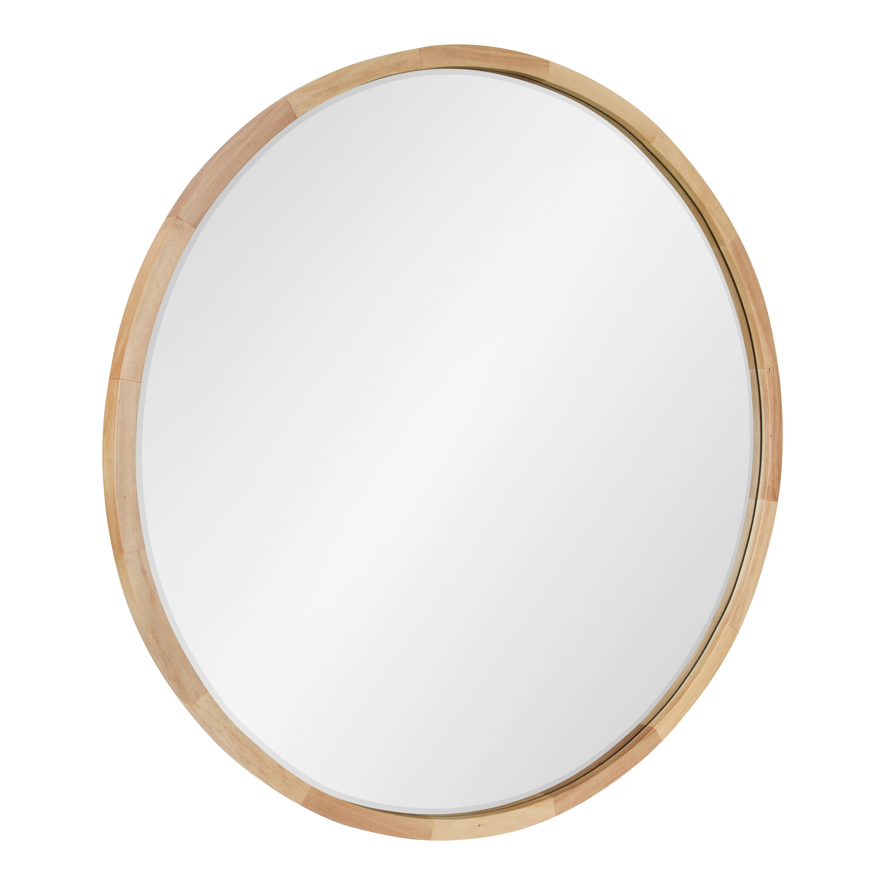McLean Round Wood Framed Wall Mirror