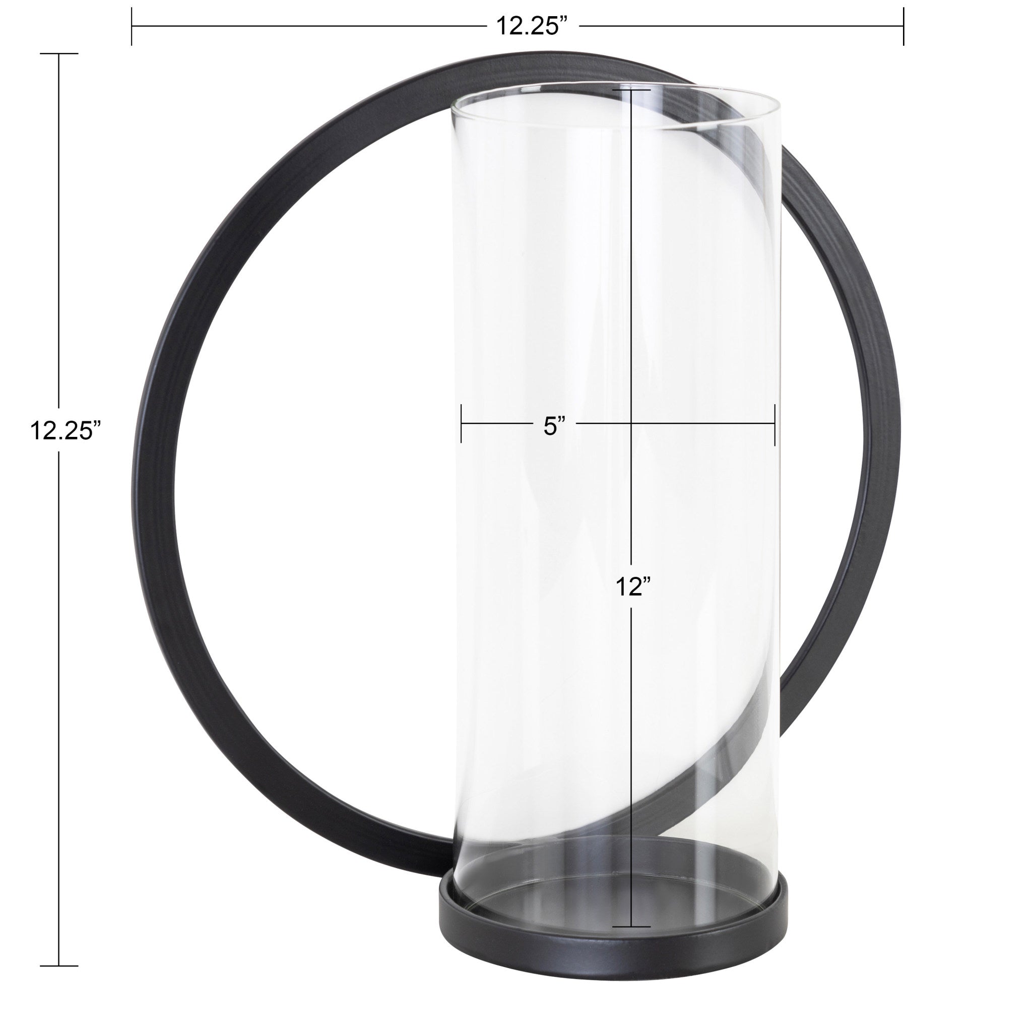 Khauli Round Metal Wall Sconce, Black 12" Diameter