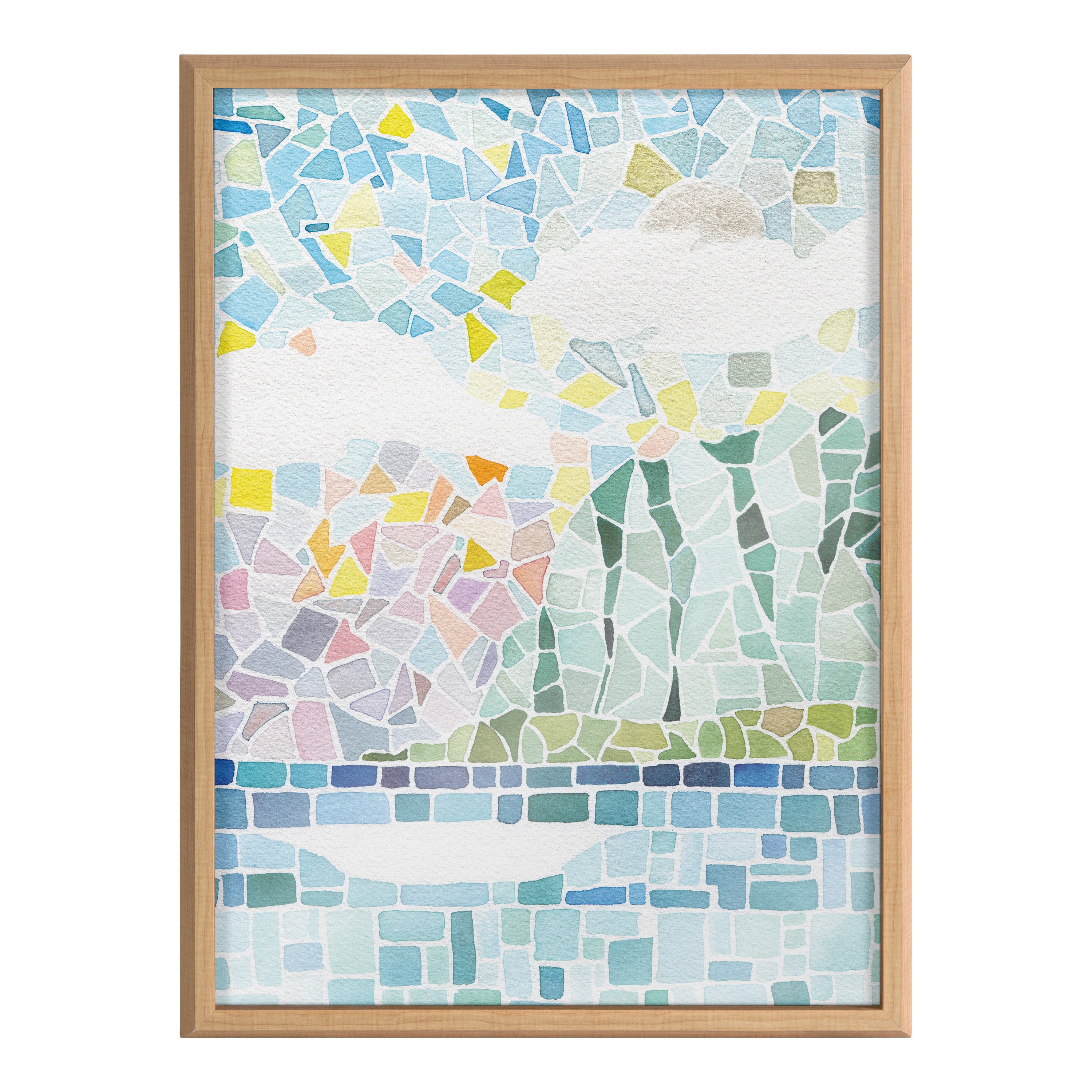 Blake One Fine Morning Framed Printed Glass by Janet Meinke-Lau
