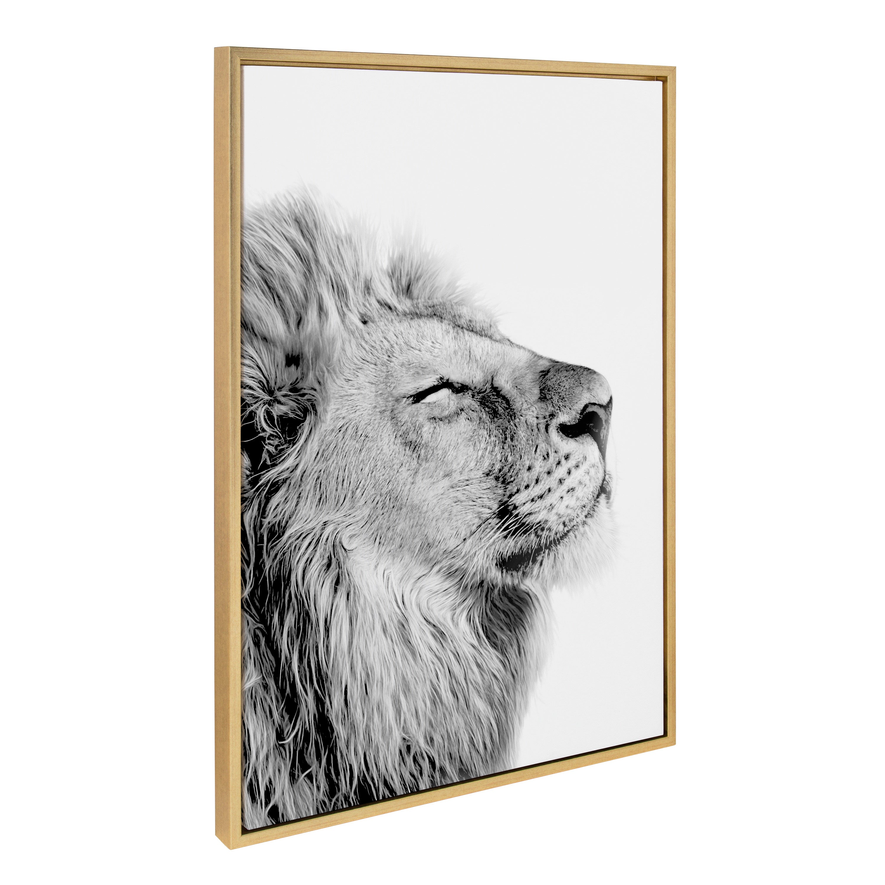Sylvie Lion Self Actualizing Framed Canvas by Amy Peterson Art Studio