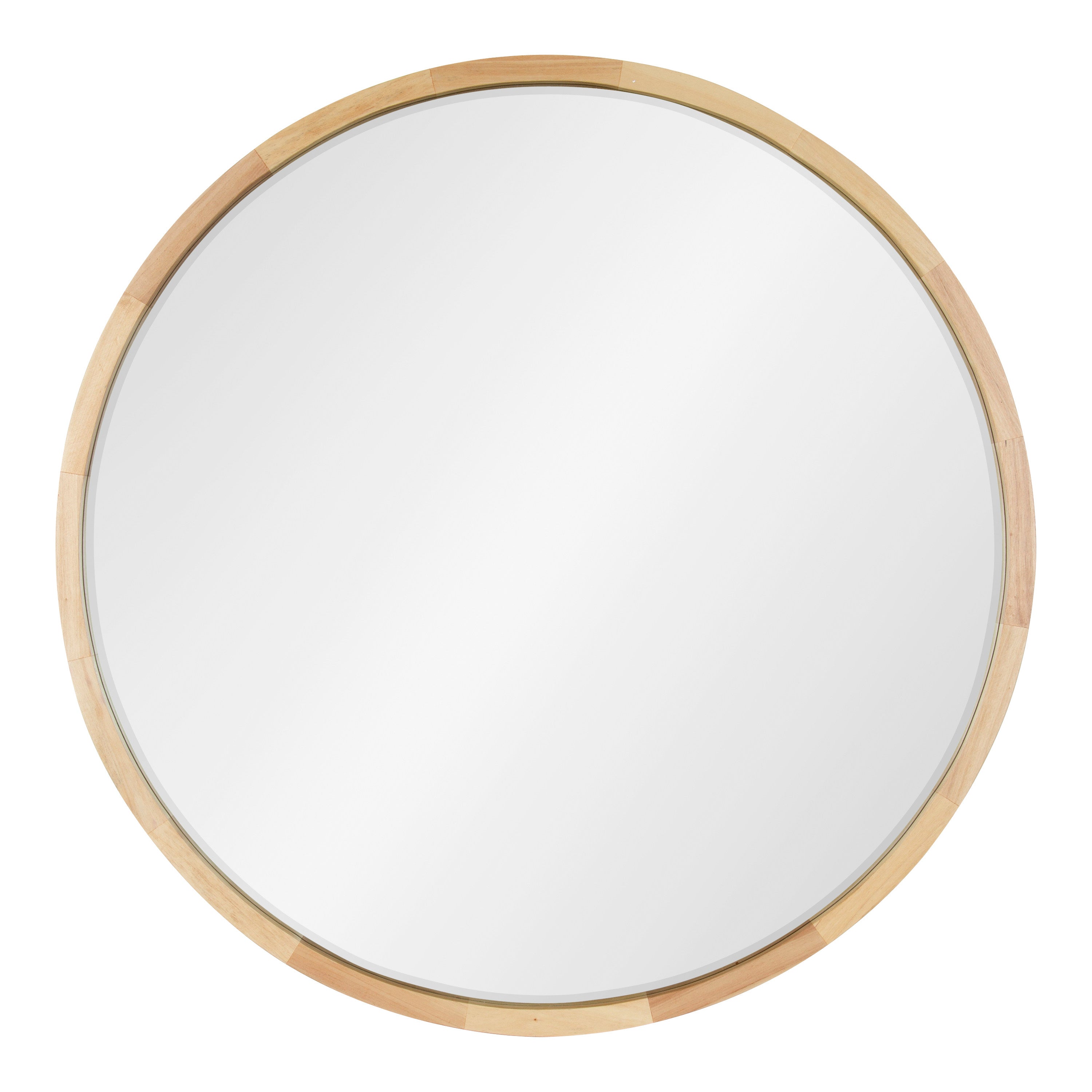 McLean Round Wood Framed Wall Mirror