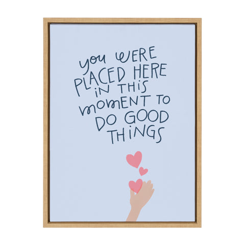 Sylvie You Were Placed Framed Canvas by Jenn Van Wyk of Jenn Pens it All