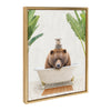 Sylvie Big Bear Bali Bath Framed Canvas by Amy Peterson Art Studio