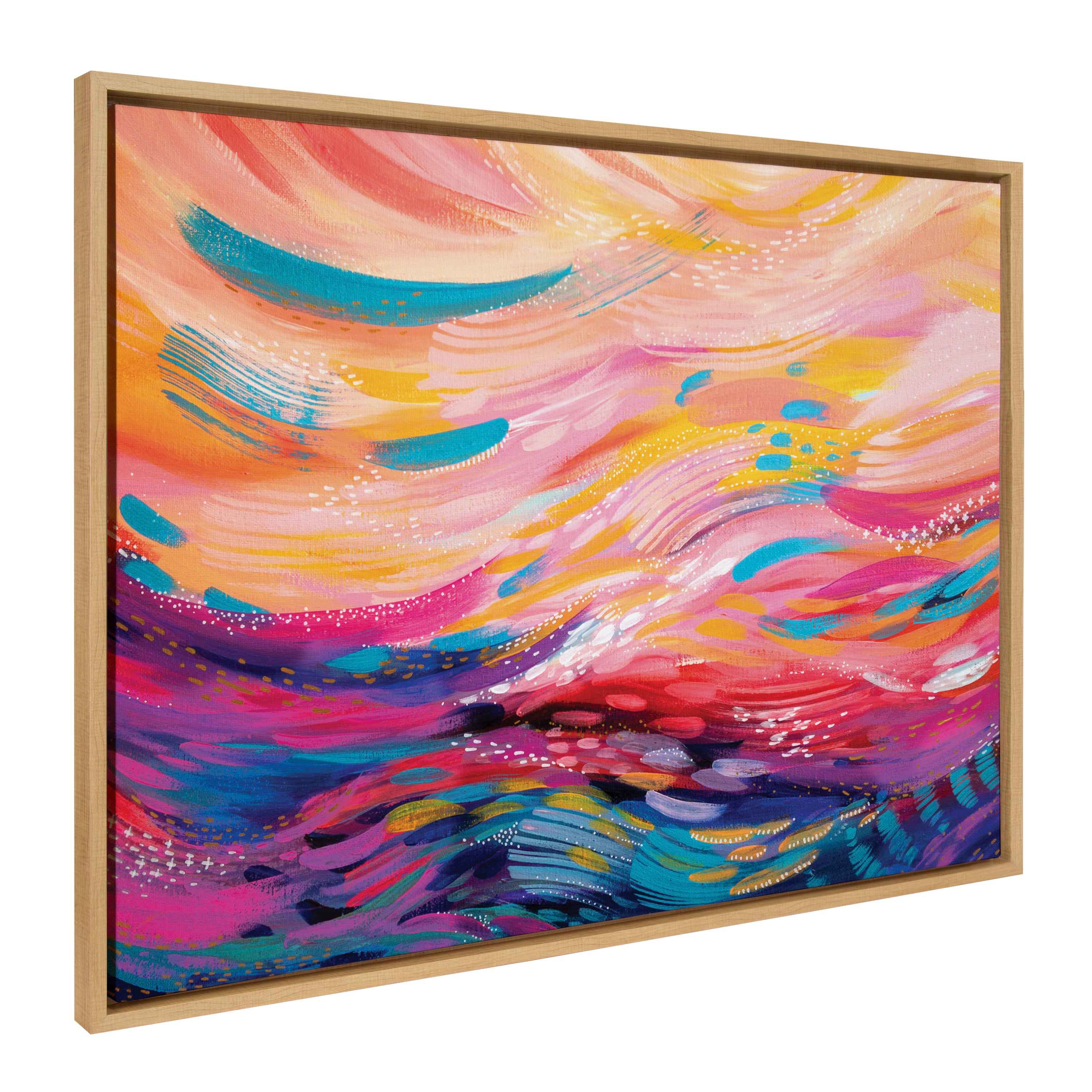 Sylvie Brush Strokes 90 Framed Canvas by Jessi Raulet of Ettavee