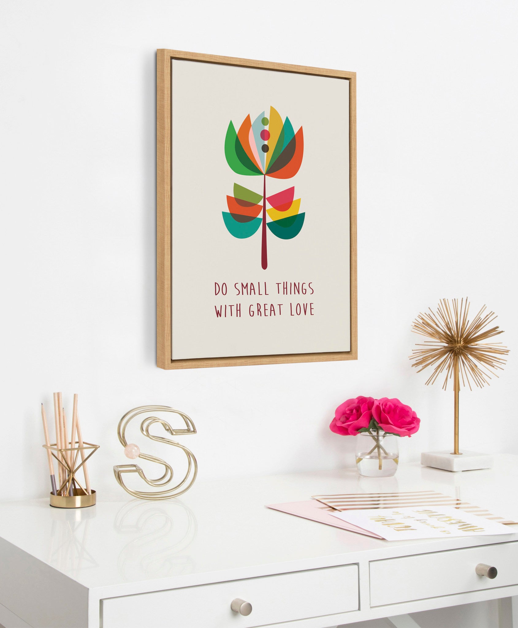 Sylvie Great Love Framed Canvas by Rachel Lee of My Dream Wall