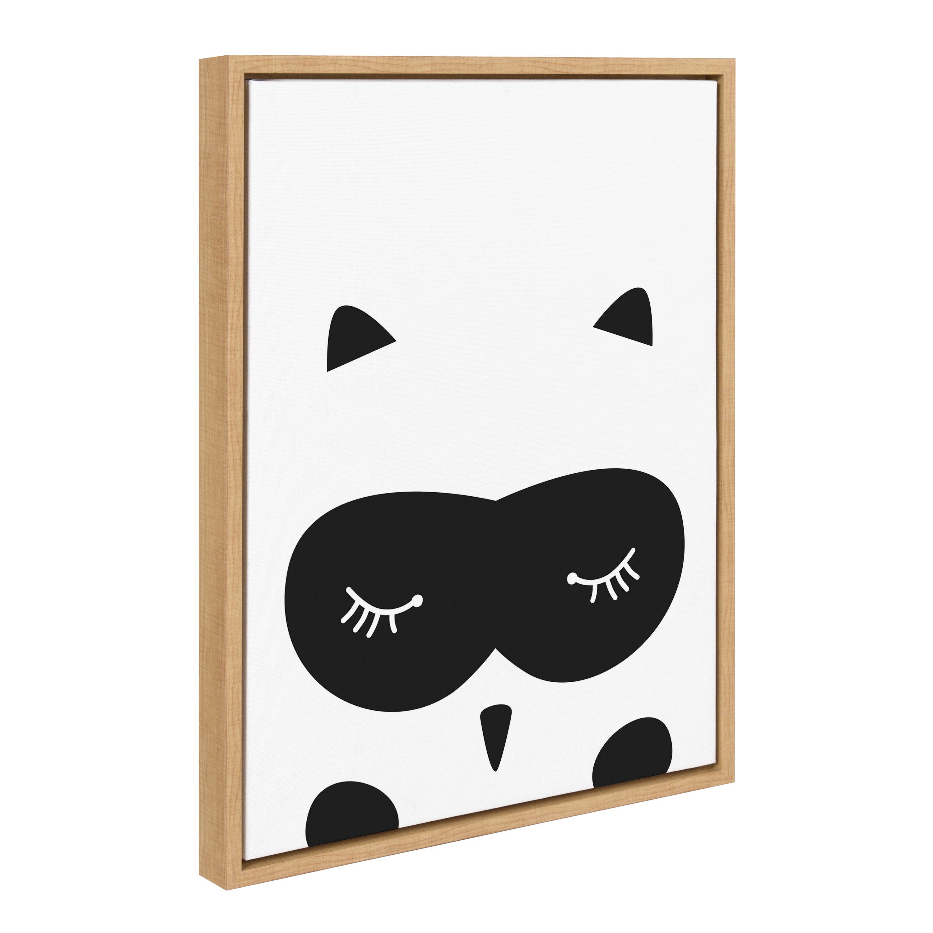 Sylvie Modern Baby Owl Framed Canvas by Rachel Lee of My Dream Wall