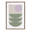 Sylvie Minimalist Shapes and Lines in Sage and Lilac Framed Canvas by Apricot and Birch