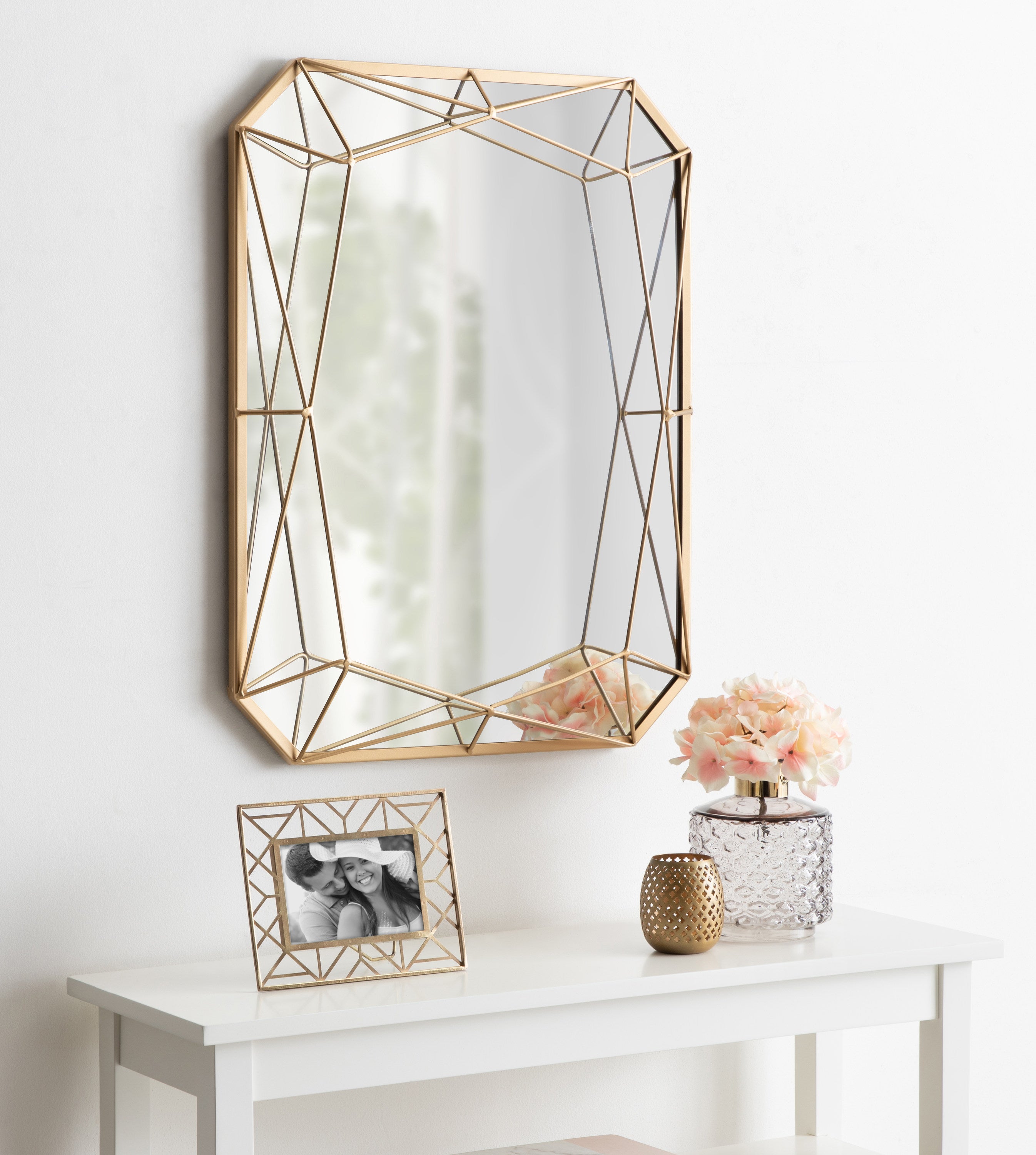 Keyleigh Rectangle Metal Accent Wall Mirror