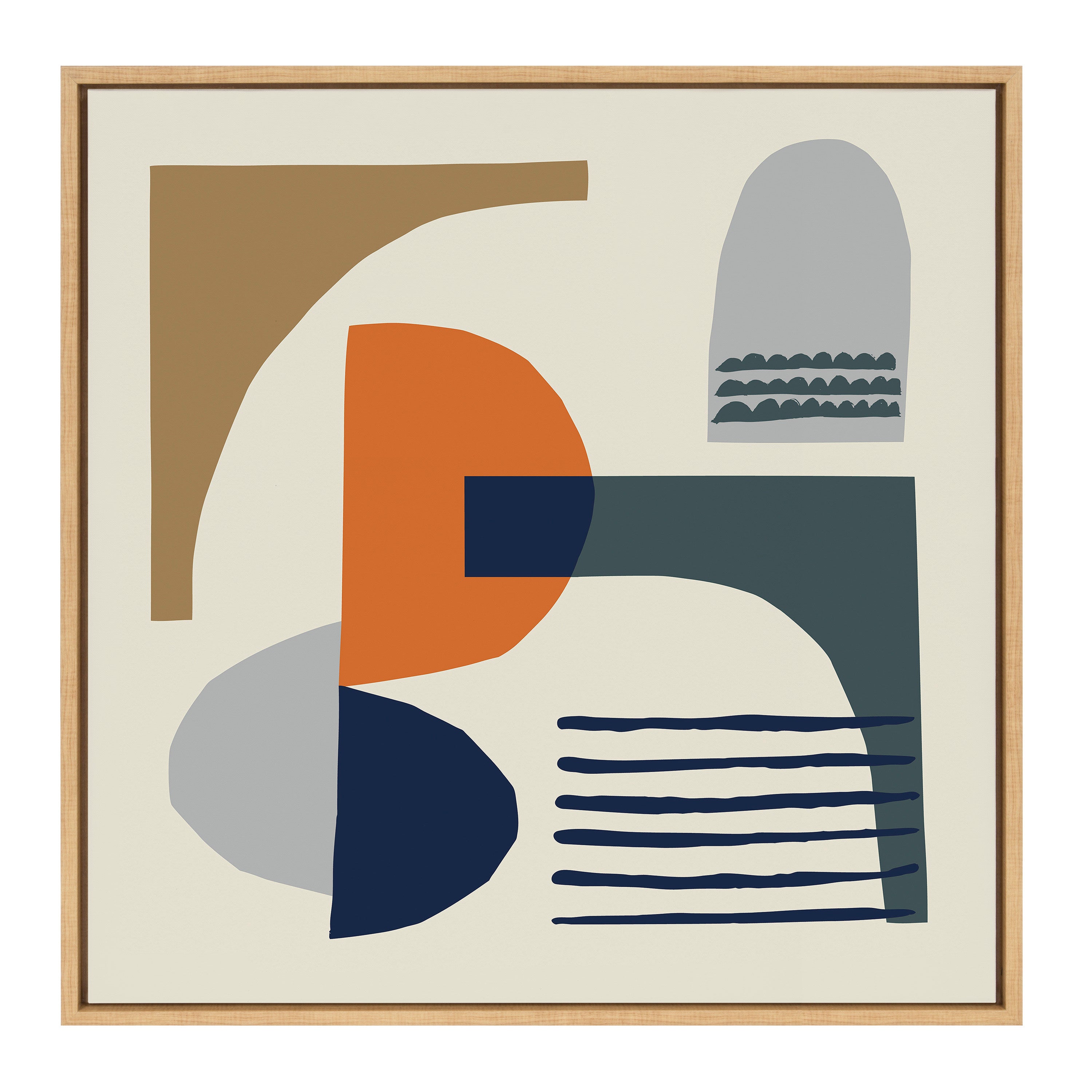 Sylvie Abstract Mid Century Framed Canvas by Rachel Lee of My Dream Wall