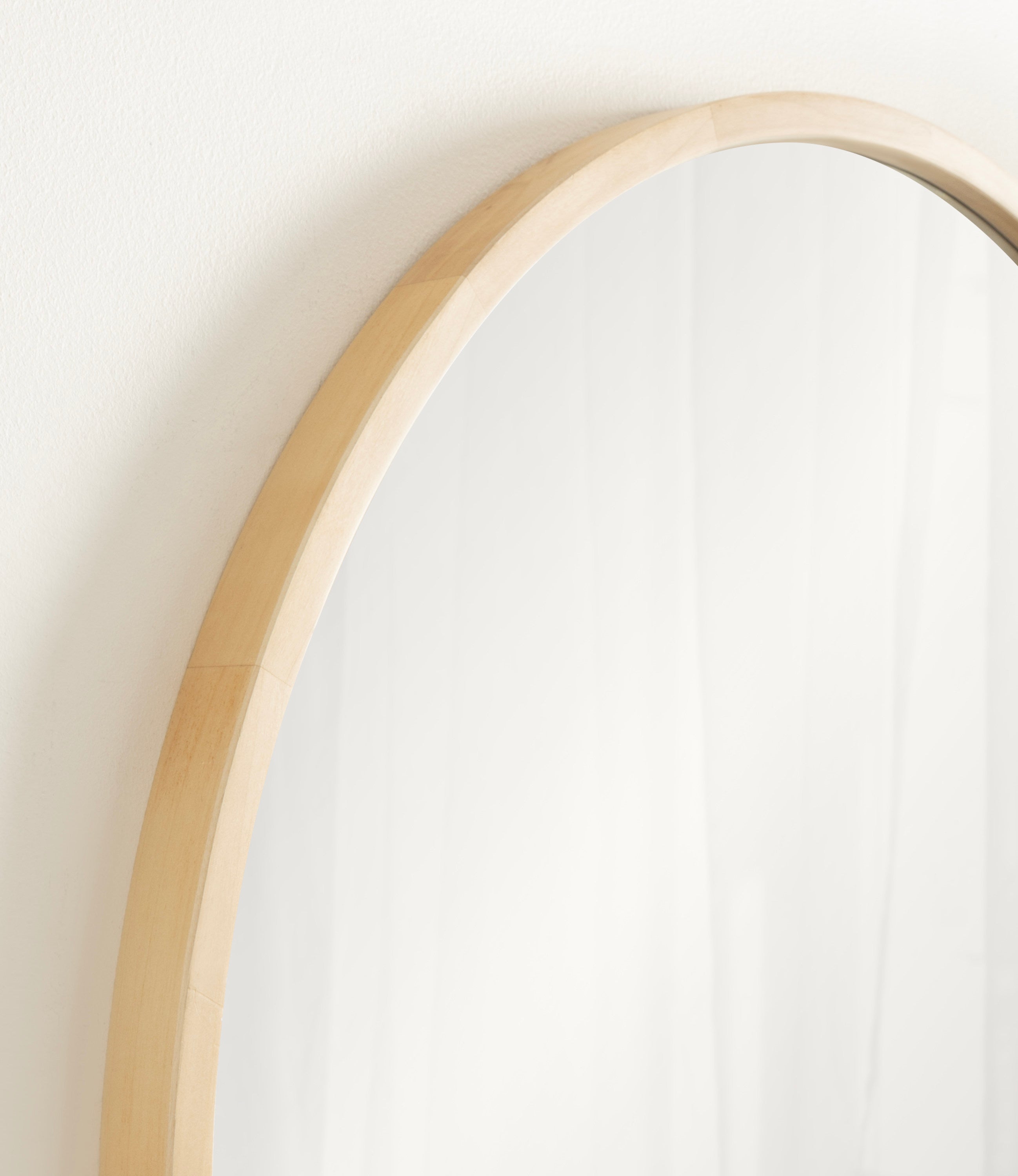 McLean Round Wood Framed Wall Mirror